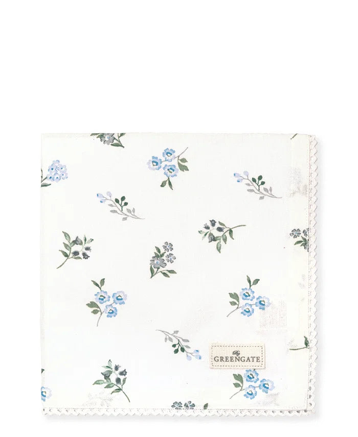 Cotton napkin with lace Christina white
