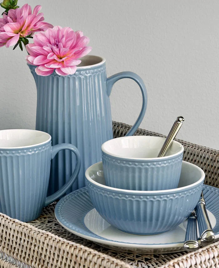 Lunch plate Alice sky blue