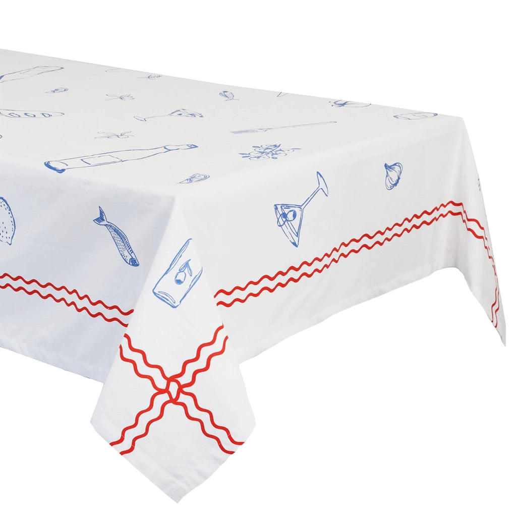 Food Icons Fabric Table Cover