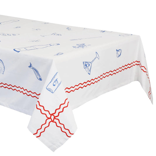 Food Icons Fabric Table Cover