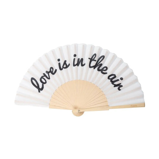 Love Is in the Air Black and White Fan