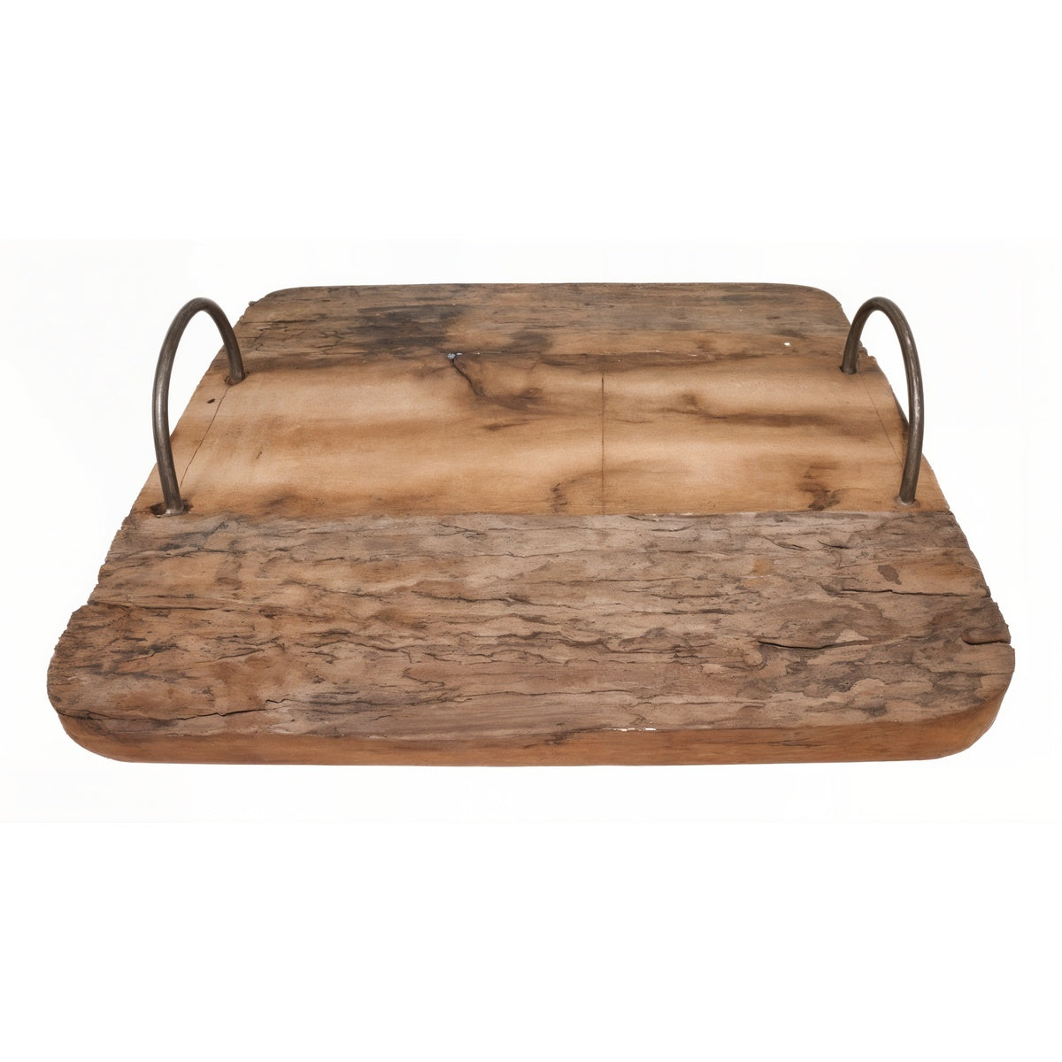 Wooden Tray with Handles, Square, Brown, Untreated, High Quality, 30x30 cm