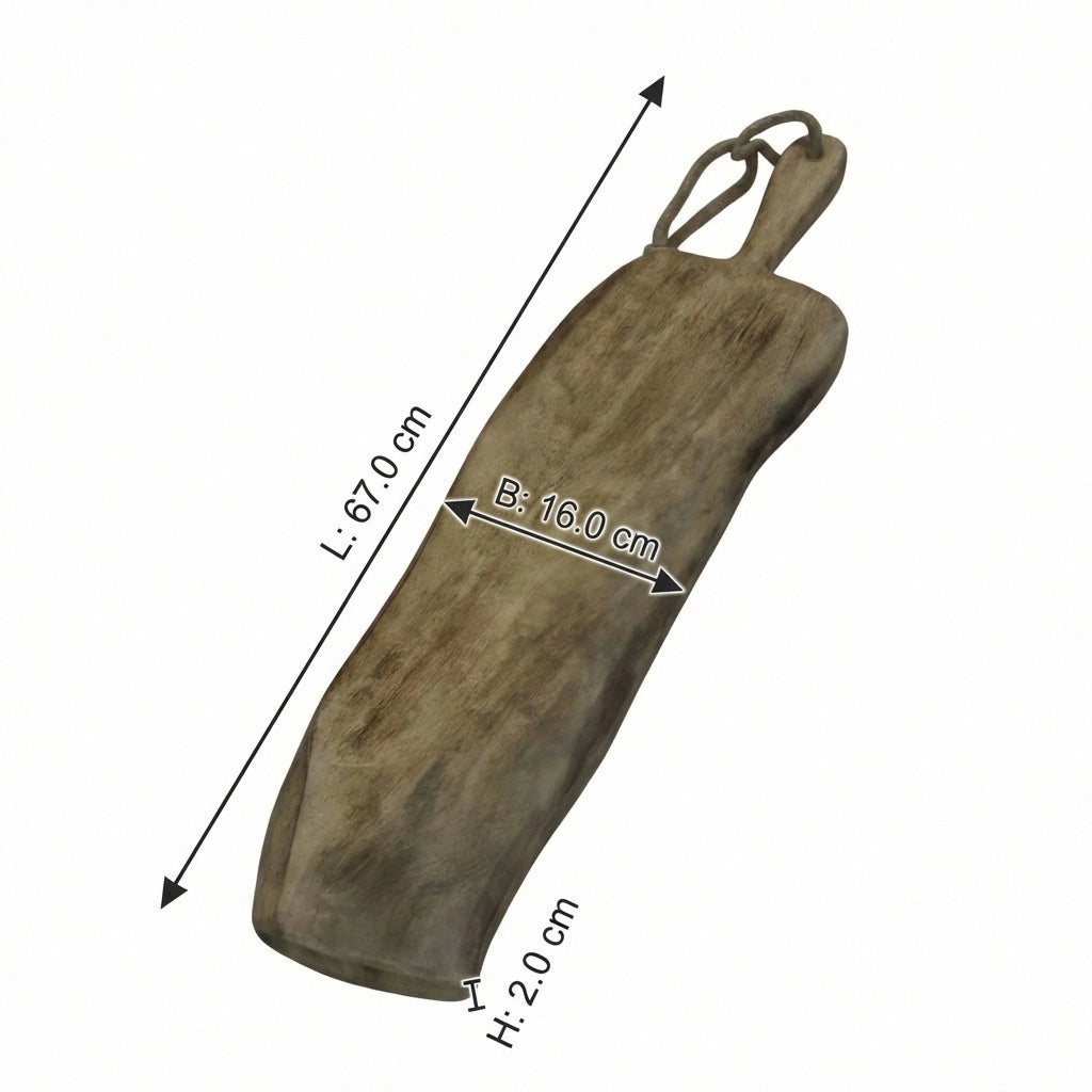Wooden Cutting Board, Long Narrow, Natural, High Quality, L.67 cm