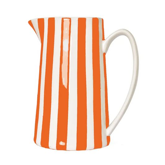 Orange Striped Pitcher Gm L17.8 W12.5 H21.3cm