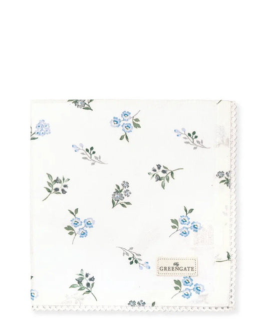 Cotton napkin with lace Christina white