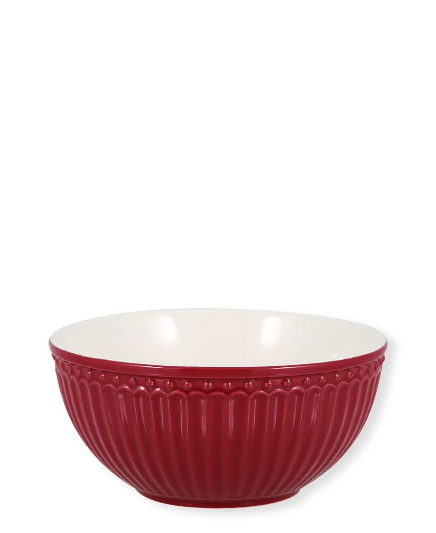 Cereal bowl Alice claret red