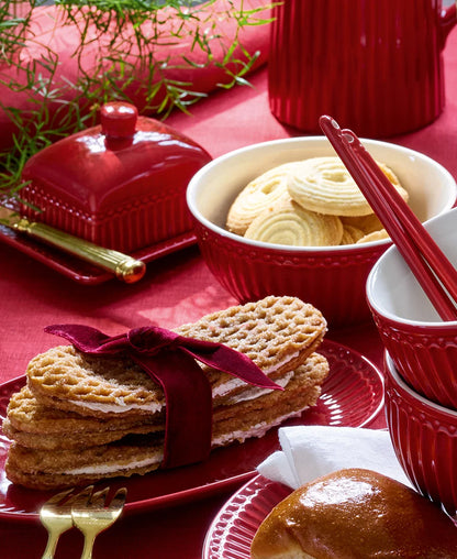 Cereal bowl Alice claret red