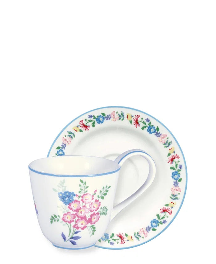 Cup & saucer Elina white