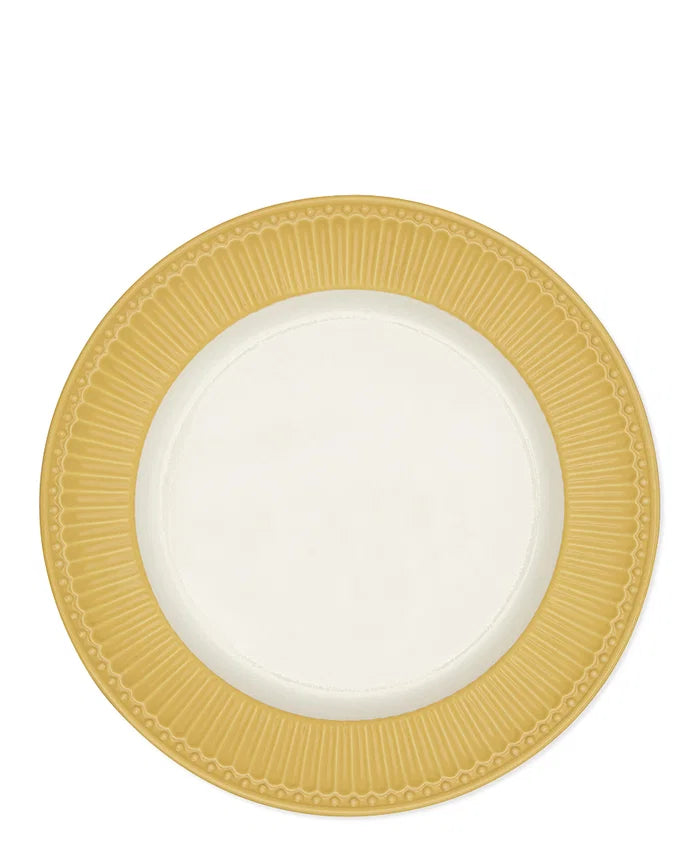 Dinner plate Alice mustard