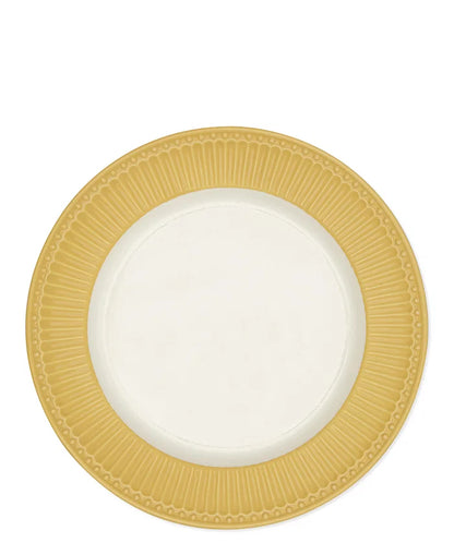 Dinner plate Alice mustard