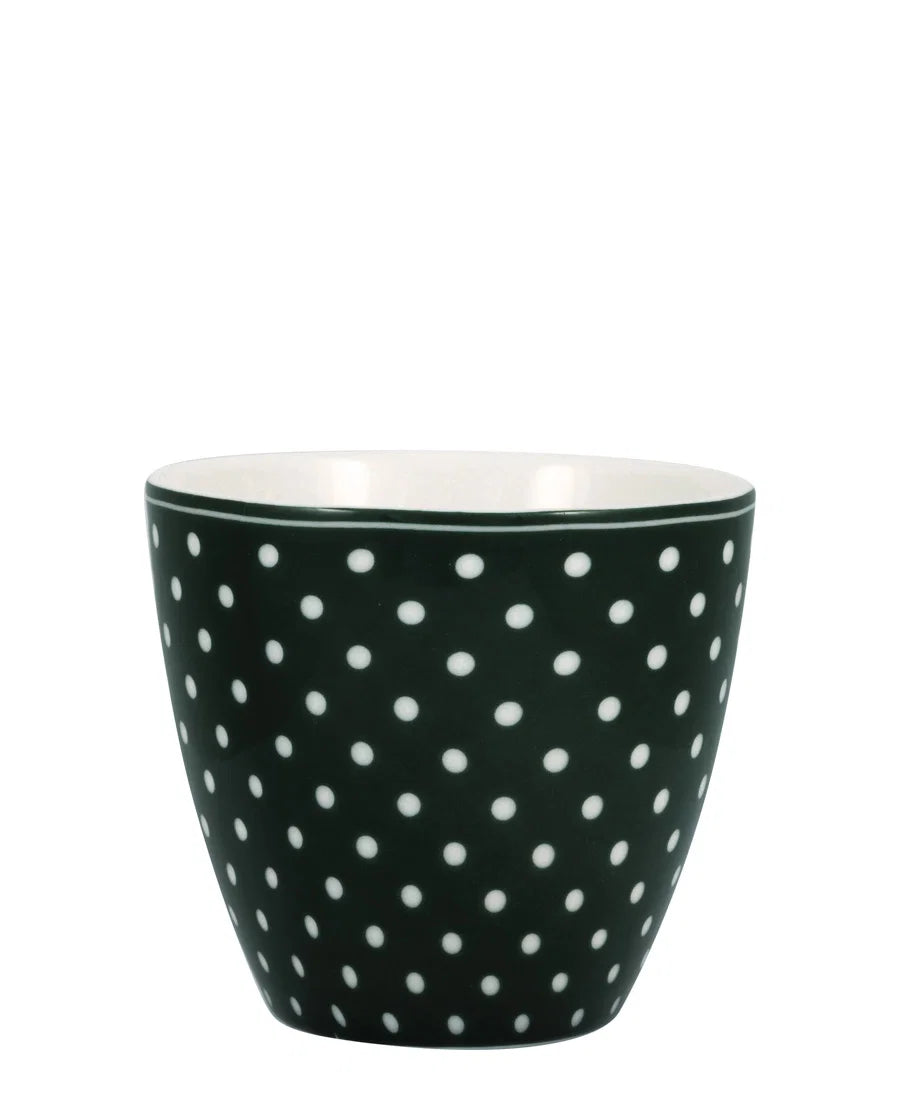 Latte cup Dotty dark green