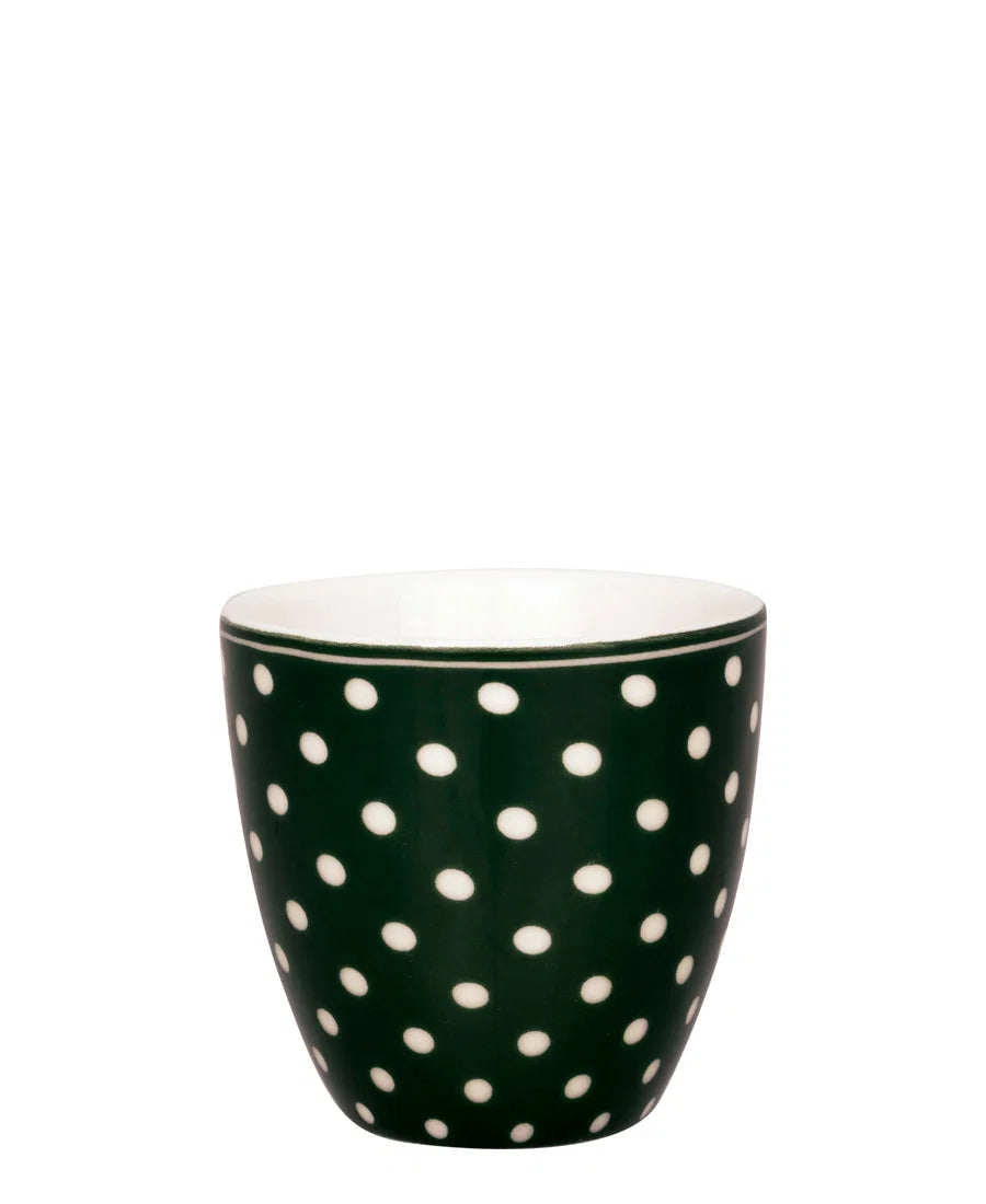 Mini latte cup Dotty dark green
