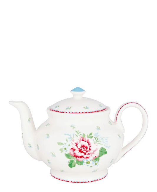 Teapot round Alivia white