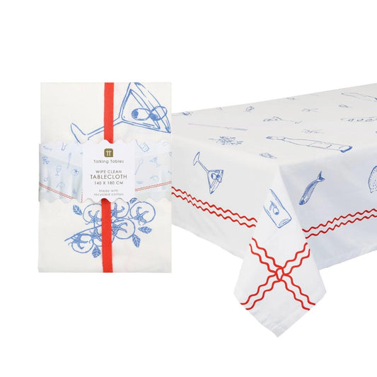 Food Icons Fabric Table Cover