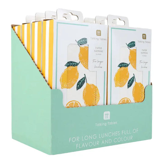 Lemon Long Lunch Paper Napkins