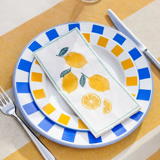 Lemon Long Lunch Paper Napkins