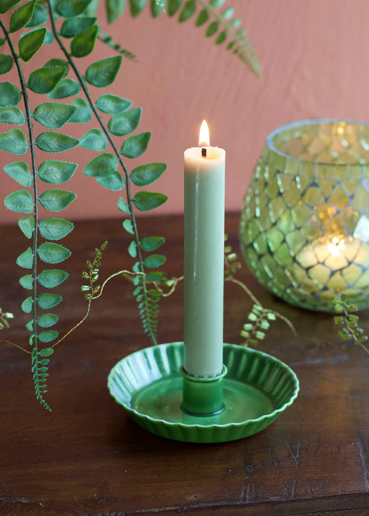 Candle holder green